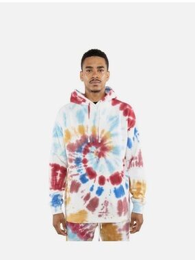 EPTM 2 piece jogging suit - cream w/multicolor tie dye